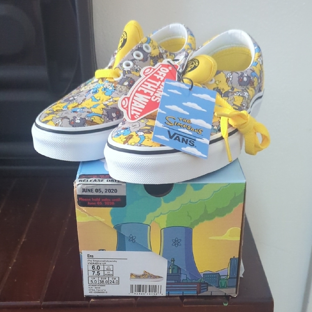 NIB Vans Eras Sneakers Feat. The Simpsons' Itchy & Scratchy With Original Box